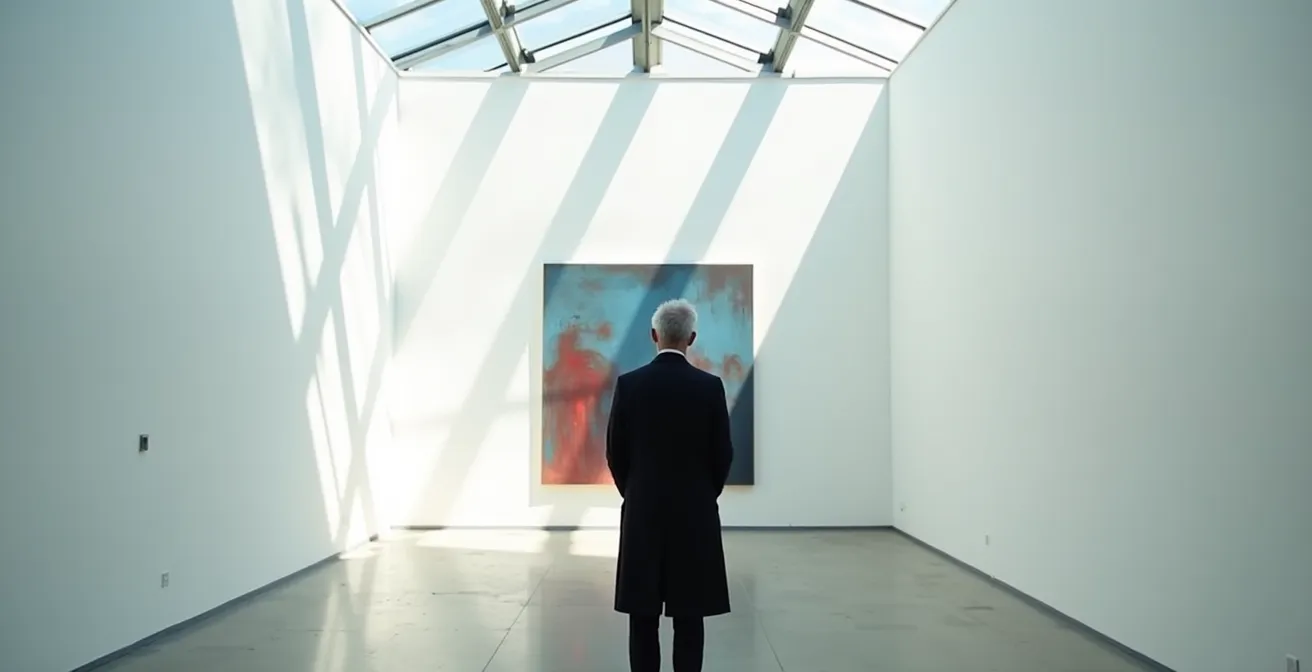 Innenraum des Museum Frieder Burda mit natürlichem Licht, das auf Kunstwerke fällt und eine kontemplative Atmosphäre schafft