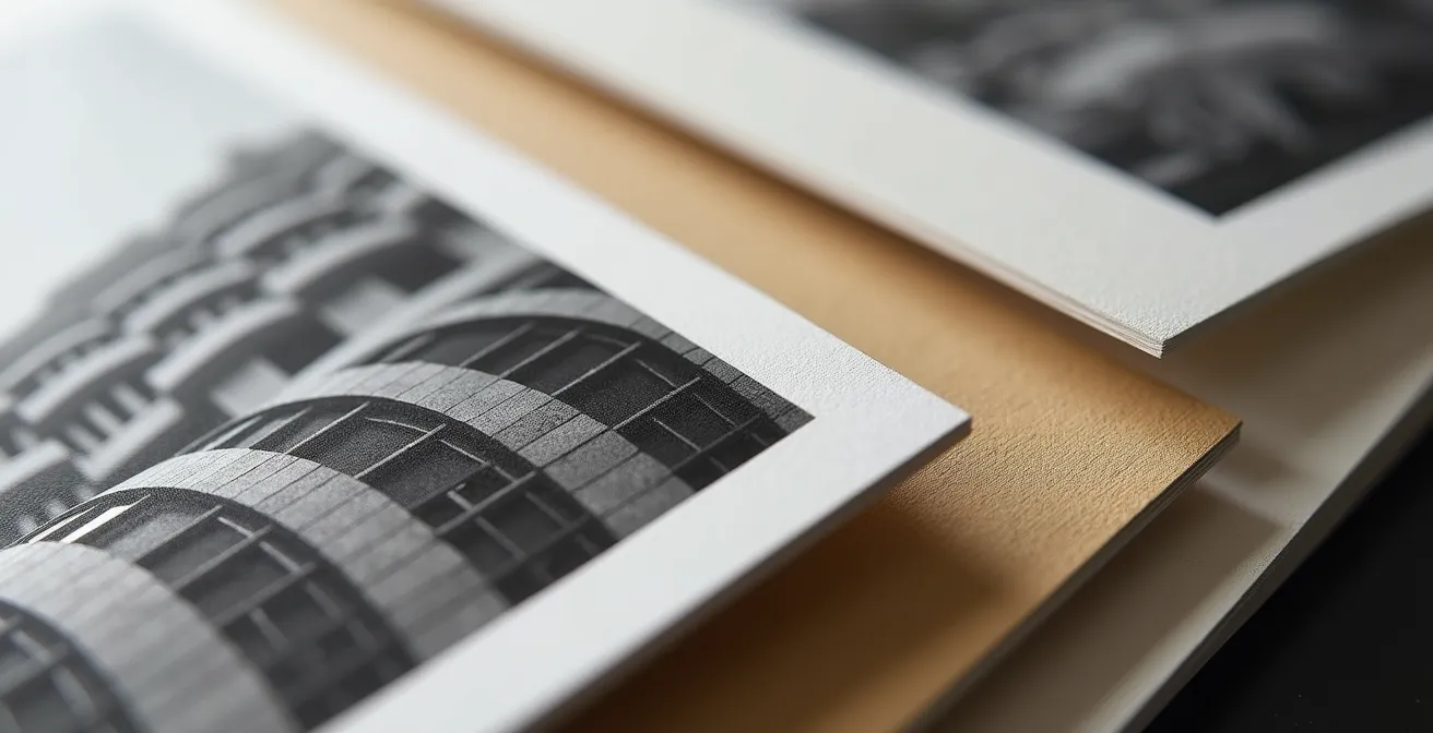 Vergleich verschiedener Passepartout-Farben und deren Wirkung auf dasselbe Foto